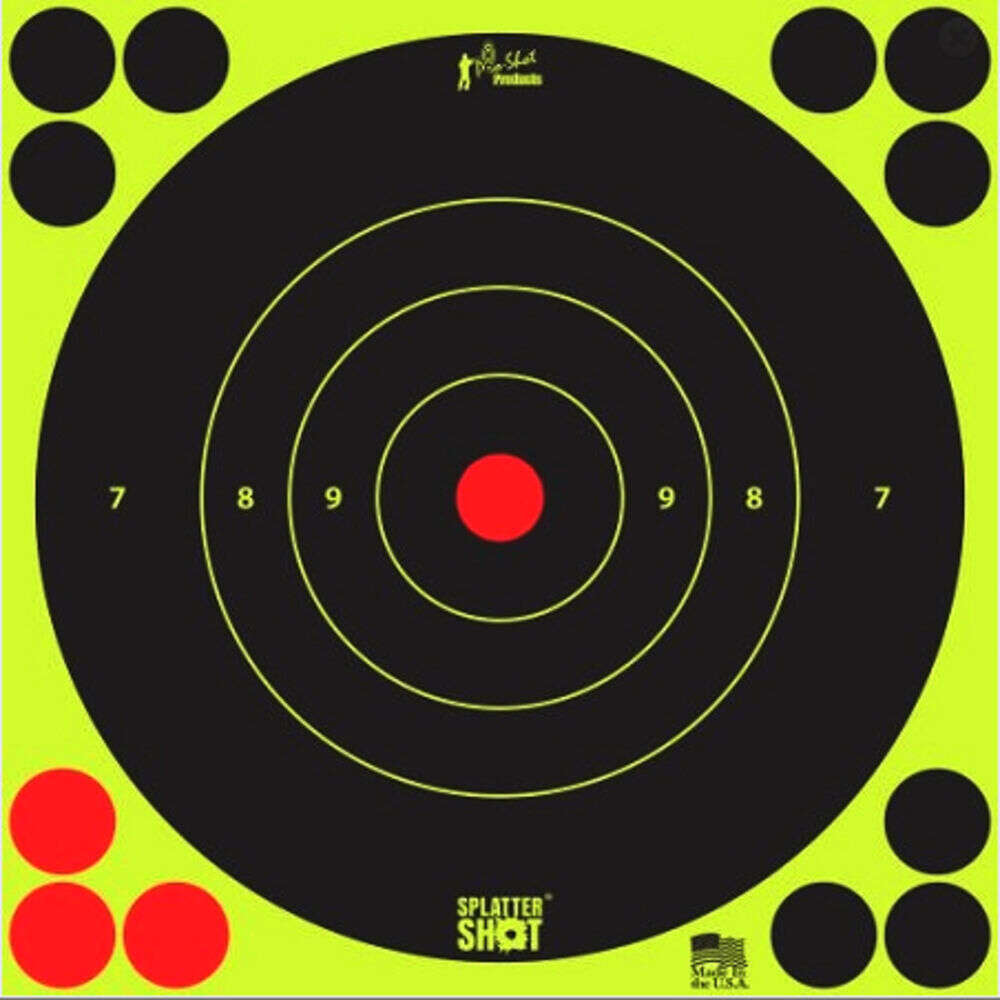 Targets Pro Shot Products Splatter Shot PRO-SHOT TARGET 12" GRN BULLSEYE 5PK • Model: Splatter Shot